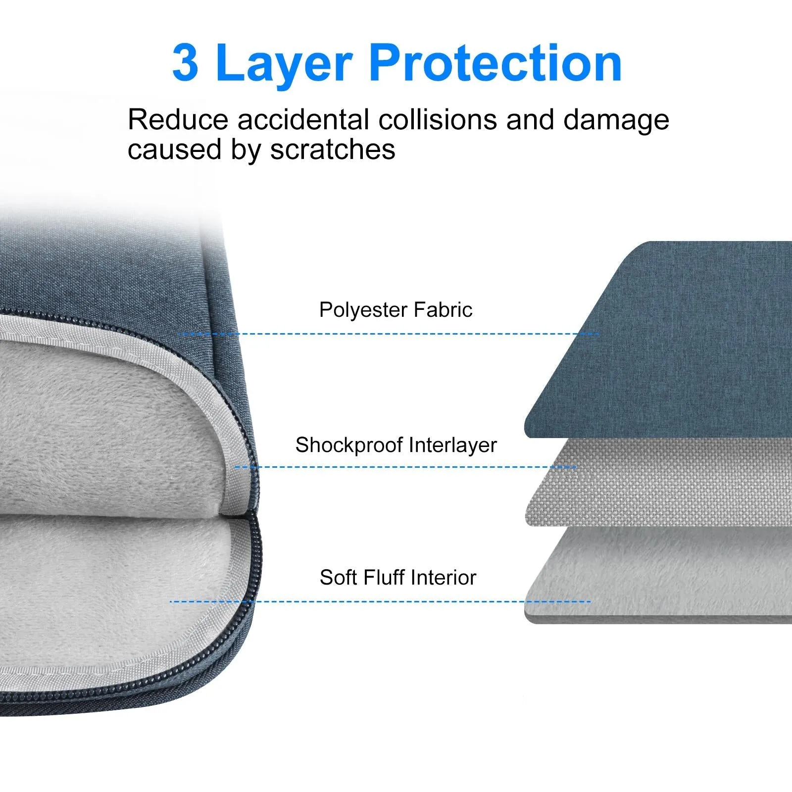15-16.7 Inch Laptop Briefcase Bag with Zipper for 16 Inch Sleeve