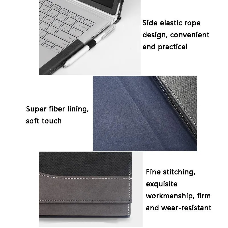 15-inch Protective Sleeve for Microsoft Surface Book 2 in Pu Leather