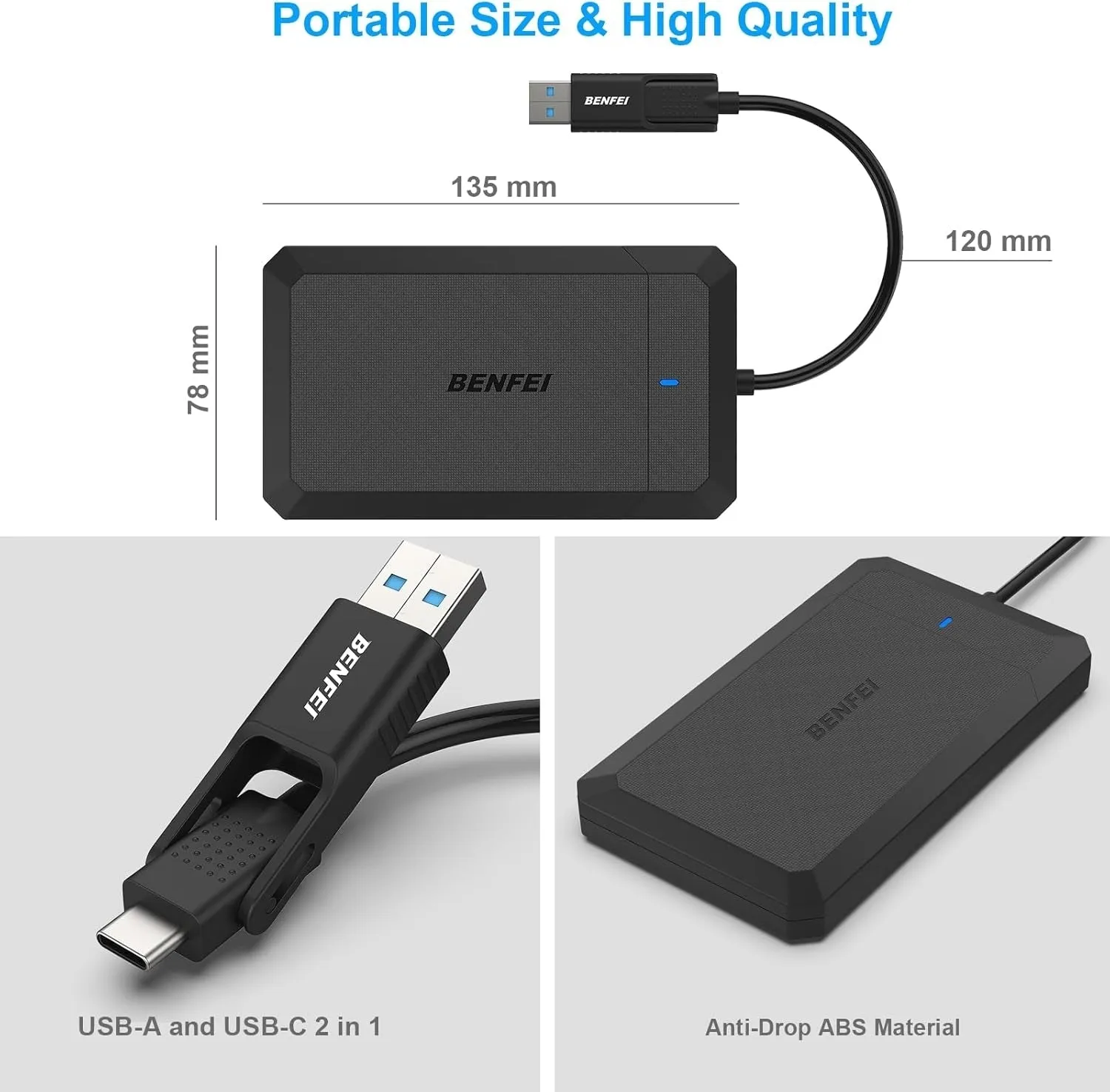 2.5 Inch SATA to USB Tool-Free External Hard Drive Enclosure