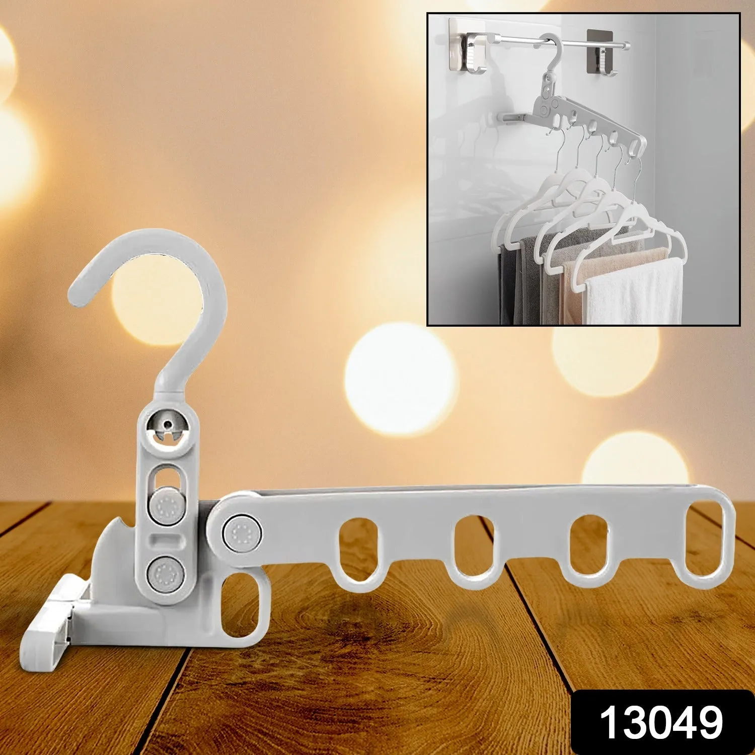 5holes foldable clothes Hanger, travel clothes hanger, multifunctional clothes hanger, space-saving wall holder, clothes rack, robust clothes hanger for travel, indoors.