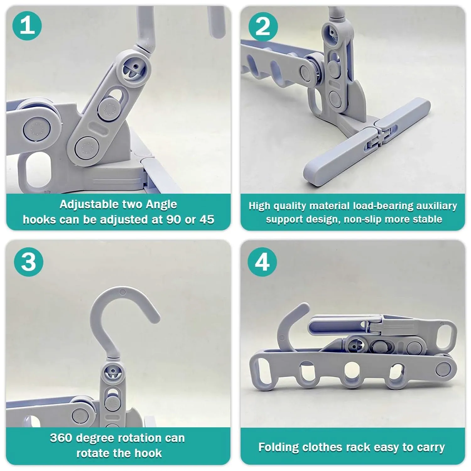 5holes foldable clothes Hanger, travel clothes hanger, multifunctional clothes hanger, space-saving wall holder, clothes rack, robust clothes hanger for travel, indoors.