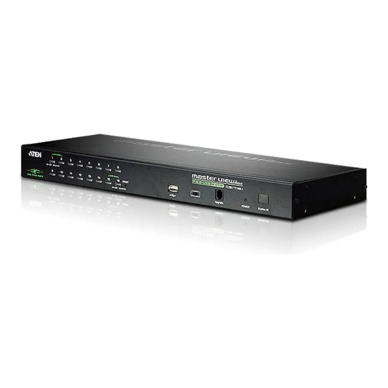 Aten 16 Port PS/2-USB 2.0 KVMP Switch over IP, 1 VGA USB KVM Cable, 1 VGA PS/2 KVM Cable included