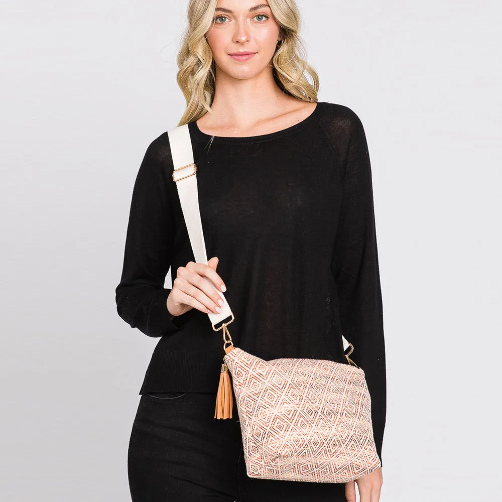 iLLASPARKZ Aztec Patterned Tassel Crossbody Bag