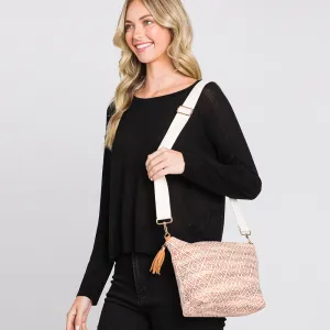 iLLASPARKZ Aztec Patterned Tassel Crossbody Bag