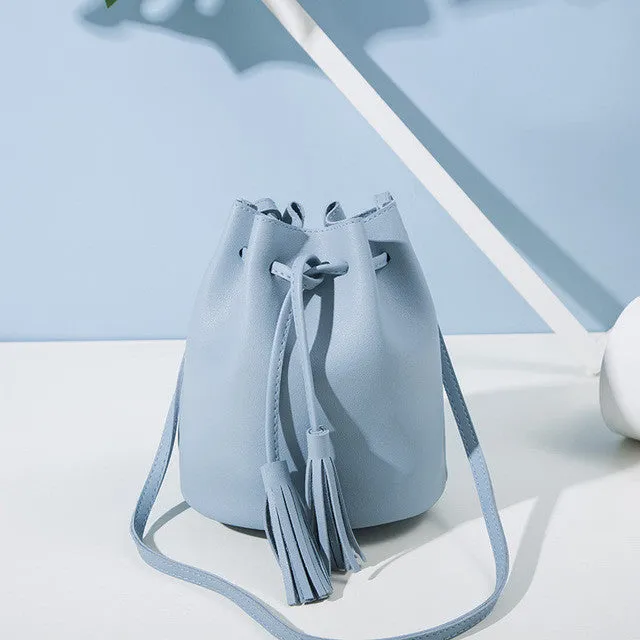 mini vintage tassel crossbody messenger bag