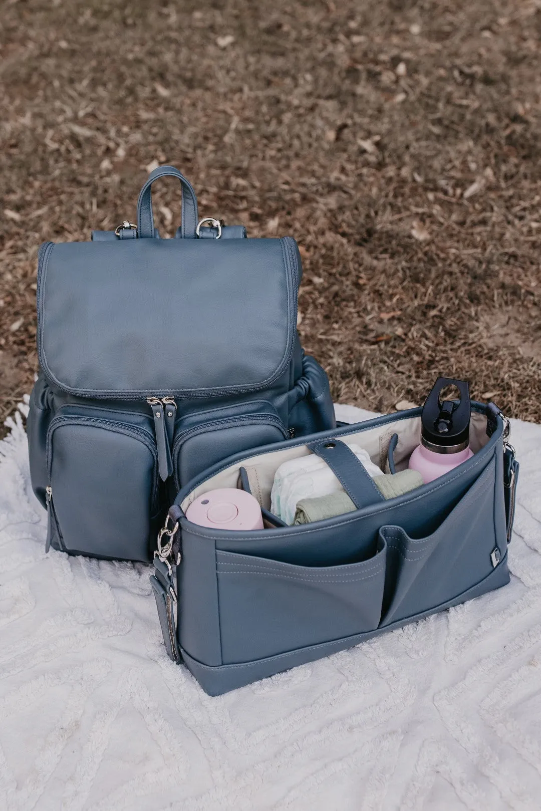OiOi Nappy Backpack - Stone Blue