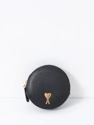 PARIS PARIS ROUND PURSE_BLACK/VIBRATED BRASS/0015