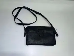 Purse - Black crossbody textured leather medium bag