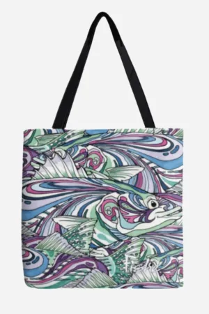Salty Striper Canvas Tote