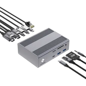 USB-C Dual HDMI Monitor 16 Port Docking Station