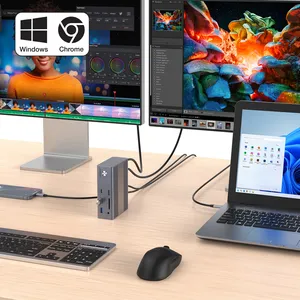 USB-C Dual HDMI Monitor 16 Port Docking Station